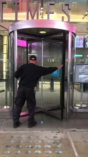 How to collapse a crane or international revolving door