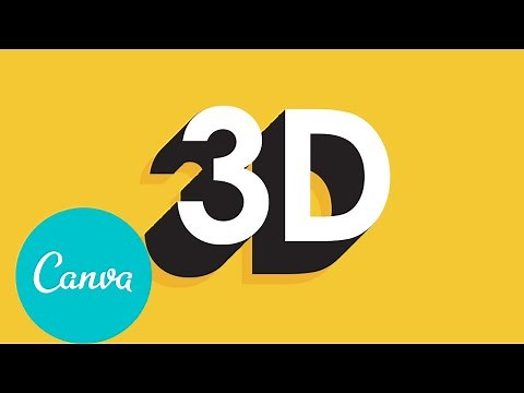 MAKE 3D TEXT IN CANVA.