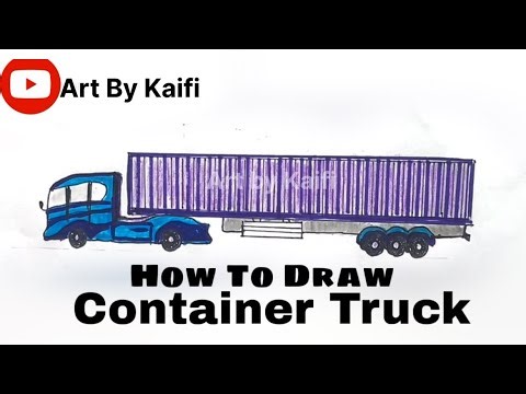 How To Draw Container Truck | Drawing Tips