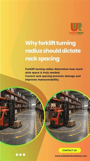 Forklift Turning Radius and Rack Spacing: Improve Warehouse Efficiency and Safety #forkliftoperation