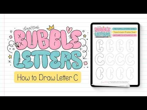 Bubble Letter C (3 Ways + Free Practice Sheet!)