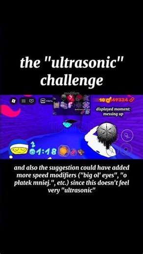 the "ultrasonic" challenge [roblox grace]