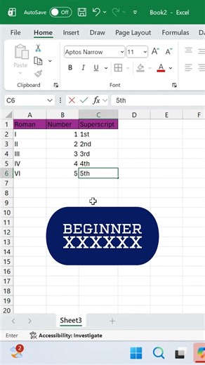 Master Excel SEQUENCE, ROMAN & SUBSCRIPT Functions Easily! #ExcelTips #ExcelTutorial #ExcelFunctions