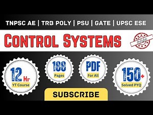 Control Systems Full Subject PYQ in 12 Hours | One Shot Video -1 I TNPSC AE, TRB Poly, ESE & GATE