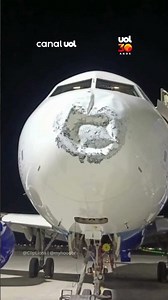 Avião tem bico danificado por descarga elétrica e pousa às pressas em aeroporto indiano