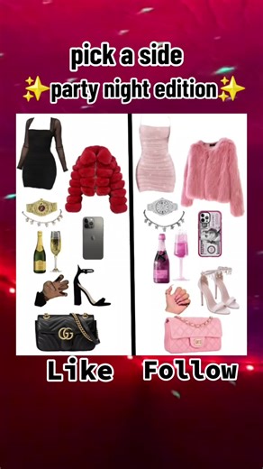 Pick a Side TikTok: Deciding Between Black and Pink Hearts