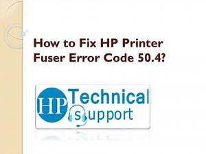 How to Fix HP Printer Fuser Error Code 50 4