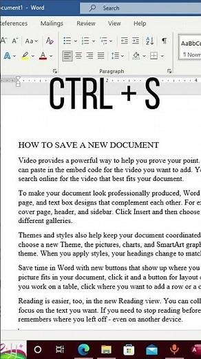 How to Save a Word Document in Microsoft Word