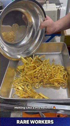 Forget Jewelry Shops — He Melts Like a Pro?! 🤯 #gold