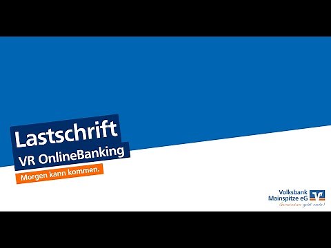 VR OnlineBanking: Lastschrift