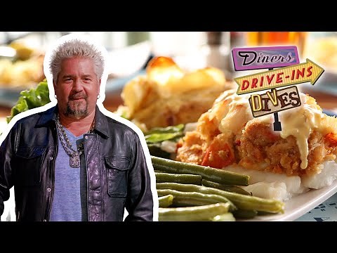 Guy Fieri Eats Baked Stuffed Scrod in Massachusetts | Diners, Drive-Ins and Dives | Food Network