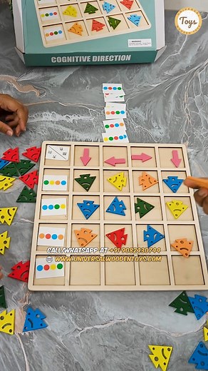 🧠 Challenge Young Minds with the Wooden Cognitive Direction Game! Designed to boost thinking, coordination, and problem-solving, this educational wooden toy helps kids understand directions, sequences, and logic through play! 🎯 Crafted from durable, non-toxic wood, it’s the perfect blend of fun and learning that keeps your child engaged while sharpening focus and memory. 🌈 Encourage little thinkers to think smart and play smarter with every move! 💡 📦 For bulk orders, call/WhatsApp 91 90824 