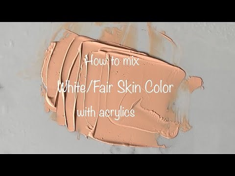How To Make White / Fair Skin Color | Acrylics | Color Mixing #170