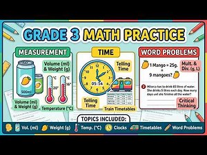 Grade 3 Math Worksheets | Measurement, Time & Word Problems