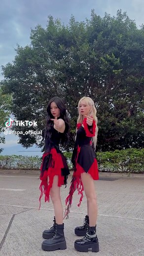 에스파 카리나와 윈터의 합성19 챌린지