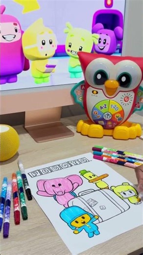 🖍️Color with Pocoyo! Download the Nurture Kids App for more fun! Let's get creative together #pocoyo