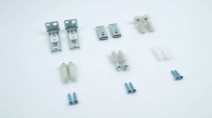 Bifold Door Hardware Repair Kit, Bi-fold Sliding Closet Doors Replacement Parts Include Top & Bottom Bracket, 7/8" to 1" Guide Wheel Track, 3/8" Pivot, Accordion Barn Folding Door Hardware Kit