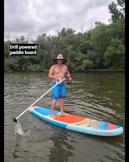 Milwaukee powered paddleboard #milwaukeetools #propeller #paddleboard | Go Build Stuff