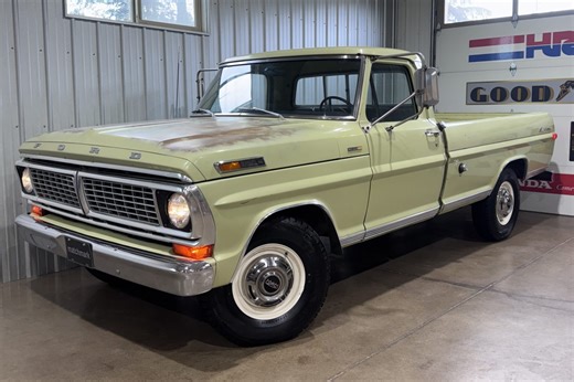 No Reserve: 1970 Ford F-250 Sport Custom Camper Special