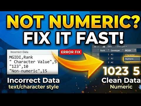 R programming ? Convert to Numeric! Fix Data Type Error FAST