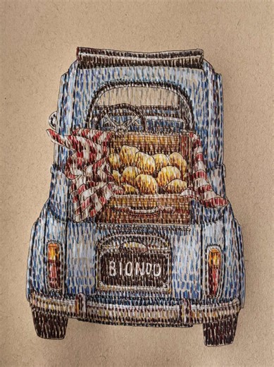 Lemon Drawing on Tan Paper: A Unique Artistic Perspective