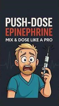 Push-Dose Epi in 60 Seconds | #paramedicstudent #epinephrine #nursingstudent #icunurse