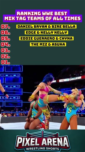 TOP 7 Best WWE Mixed Tag Teams of All Time 🤯🔥#wwe #shorts