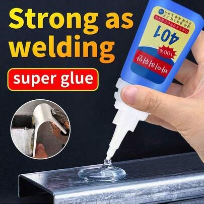 1 pièce Colle super 401 10g Adhésif instantané puissant Séchage rapide Inodore Résistant à l'eau et à la chaleur Colle de réparation polyvalente pour strass, bijoux, chaussures, métal, plastique, bois et artisanat. Lien puissant et durable | SHEIN