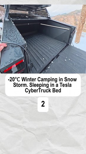 Tesla Cybertruck Winter Camping: Snowstorm Solo Outdoors