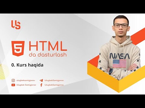 HTMLda dasturlash | 0. Kurs haqida