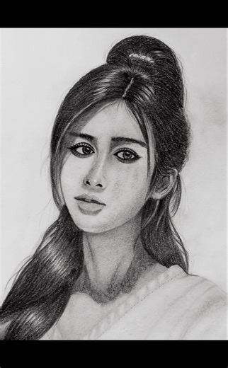 #realistic woman portrait drawing step by step