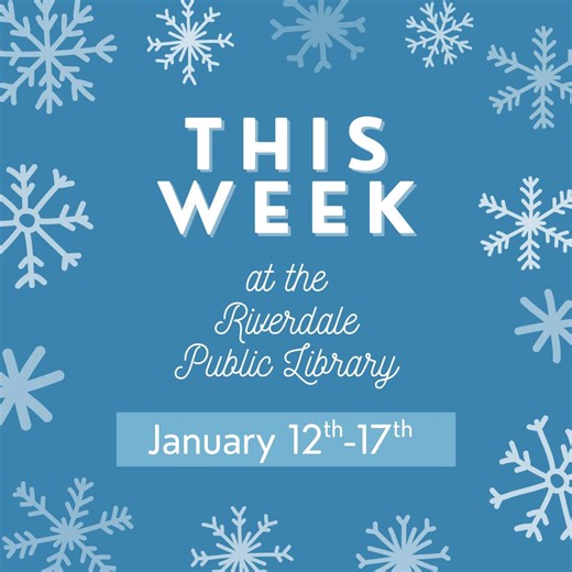 Riverdale Public Library | Come on in to the library for a full week of programs and to check out our featured book of the week! #riverdale #libraryprograms #bookrecs | Instagram