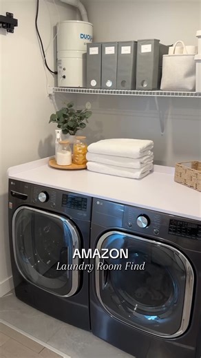Even the laundry room deserves an aesthetic 🧺 Shop this laundry countertop and more: https://amazonhome.visitlink.me/3LqTVg | Amazon Home