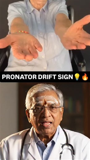 Dr Kailasam on Instagram: "Pronator Drift Explained: Spot Early Stroke in Seconds! Learn how to detect subtle upper motor neuron weakness with the pronator drift test. Stand, arms out, eyes closed — if one arm drifts down and pronates, it could be an early sign of stroke or corticospinal tract damage. Quick, simple, and life-saving! #PronatorDrift #NeurologyExam #StrokeSigns #MedicalTips #ClinicalSkills #UpperMotorNeuron #NeuroExam #MedicalStudents #QuickNeuroTips #EarlyStrokeDetection #Corticos