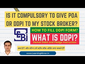 What is DDPI Power of Attorney | How to fill DDPI PoA Form | Demat Debit and Pledge Instruction