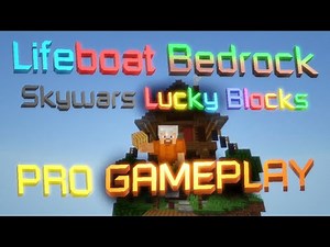 Lifeboat Bedrock // Skywars Lucky Blocks PRO Gameplay