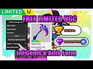 [FREE LIMITED UGC] Anime Energy Clash Simulator Script • Infinite Gems • Auto Farm [Roblox]