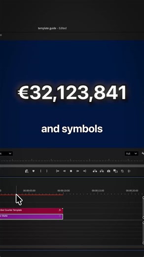 AdobeBasics | How To Make a Number Counting Animation in Premiere Pro #premierepro #premiere #adobe #editing #videoediting #tutorials #editingtutorial | Instagram