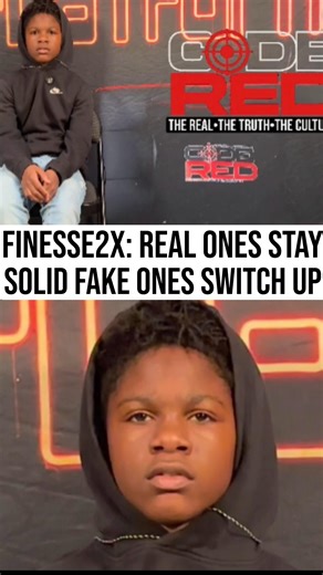 CODE RED INTERVIEWS on Instagram: "LIL KING — TALKS FINESSE2X AND WHAT HE DIDN’T LIKE ABOUT HIM, TELLS US HOW TO SPOT FAKE PEOPLE: TIME SHOWS WHO REAL Lil King - You can’t tell who real right away, it take time. Just watch how people move. If they talk down on you when it’s smoke, then pop back a week later acting cool like nothing happened, that’s fake energy. Two-faced moves tell you everything. Real ones stay solid. Fake ones switch up. #lilking #finesse2x #finesse2tymes"