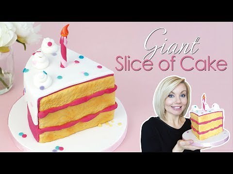 How to make a giant 'Slice of Cake' tutorial - Cartoon Cake Tutorial