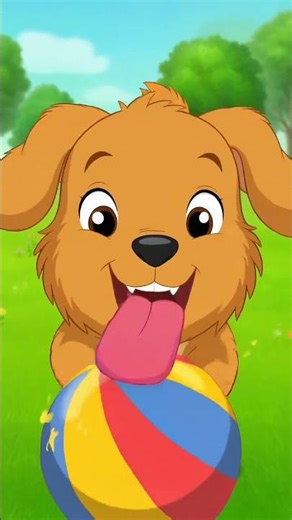 Cute Puppy Finds a Ball 🐶 | Funny Dog Cartoon for Kids