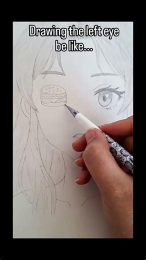 How I draw left eye 😭