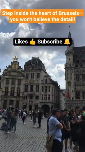 Grand Place Brussels: A hidden guide to the city center #shorts #shortsfeed #travel #tour #belgium