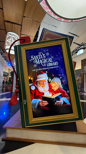 Santa’s Magical Library is officially open! 🎅📚✨ Step into a world of wonder filled with imagination, storytelling, interactive moments, and a special visit from Santa himself. Plus, 100% of photo package proceeds will be donated to SickKids Foundation. ❤️ #HolidayExperience #SantasMagicalLibrary | Vaughan Mills