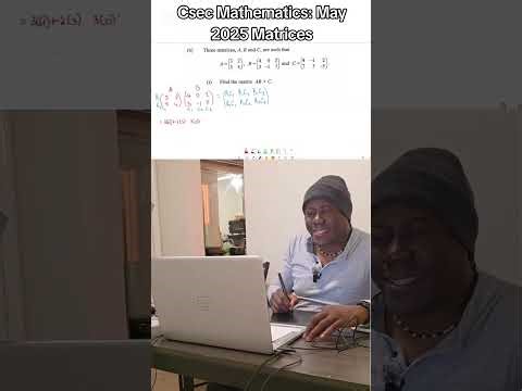 Csec Mathematics matrices #may june 2025 paper 2 #cxcmaths #mathematics #csecmaths #maths