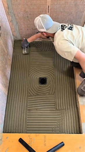 Toilet Floor Tile Installation Process | Precision Slope for Better Water Drainage