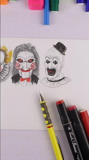 Horror drawings easy using ARdrawing app for beginners easy tutorial #art #arte #drawing #draw