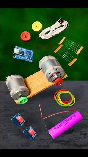 3 Science experiment item made with dynamo motor LED battery #shorts