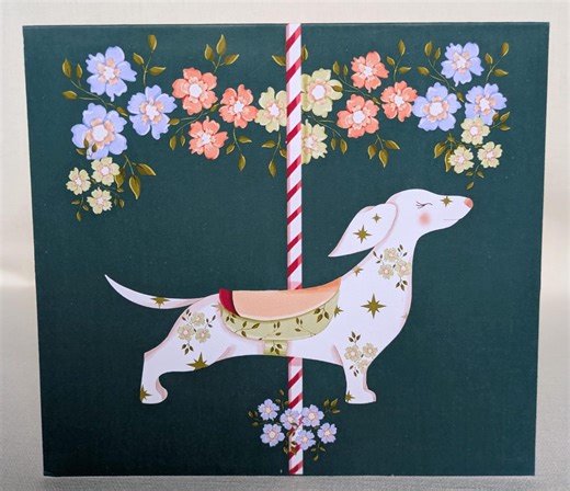 Just Because | Dog Lover Card | Cute Sausage Dog Card | Handmade Keepsake Card | Floral Dog Greeting Card | Unique Dog Gift - Etsy