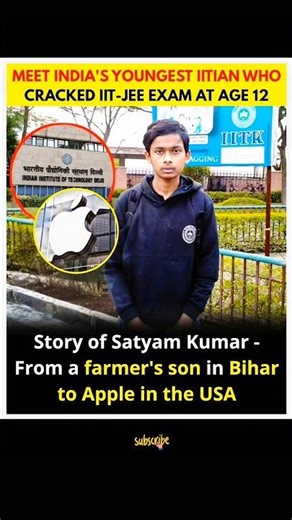 From Bihar to Apple 🍎 | Youngest IITian’s Inspiring Journey 💪🇮🇳